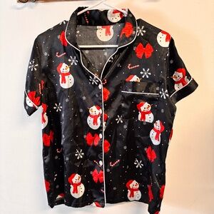 Women's Small Christmas Snowman Pajama Set